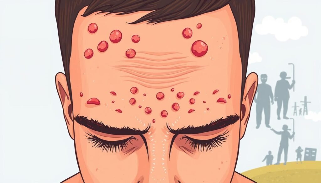 Causes of forehead acne