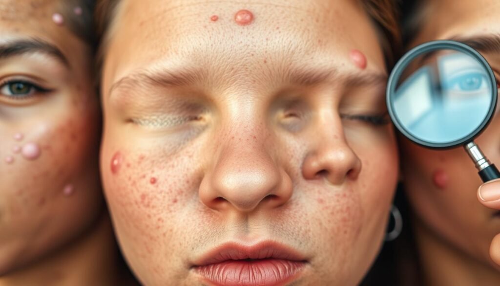 Diagnosis of acne