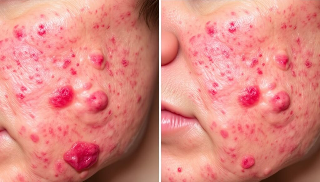 acne conglobata development