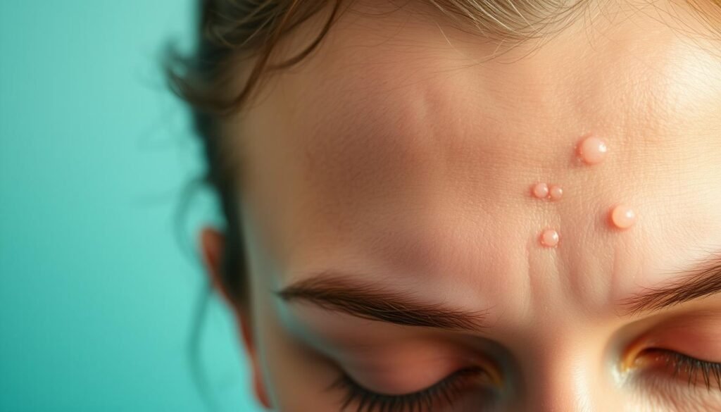 hormonal changes and forehead pimples