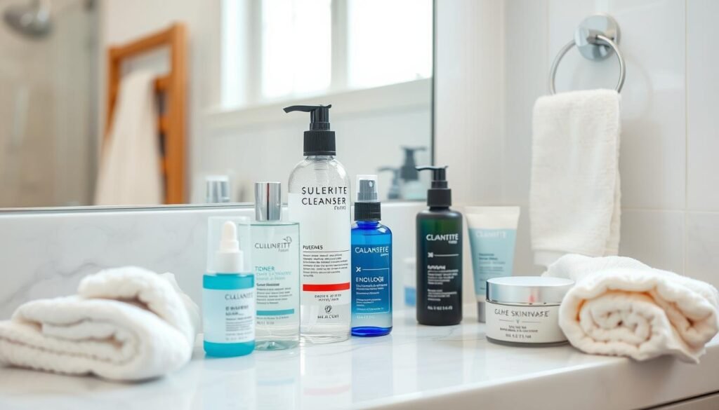 hygiene and acne skincare routine