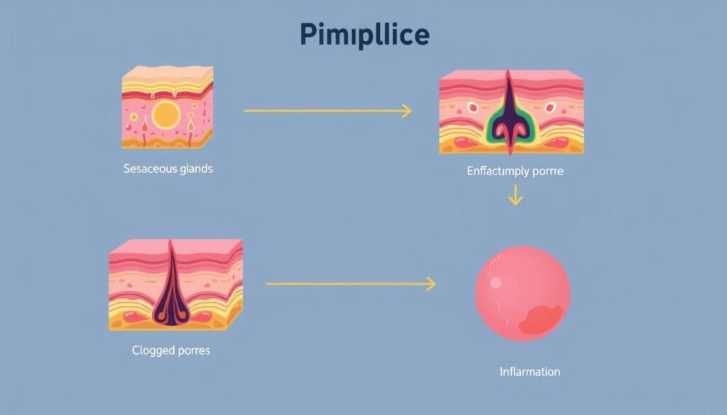 pimple formation process