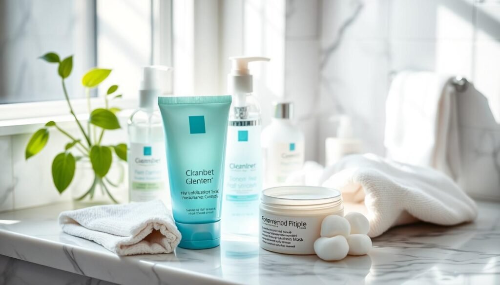 skincare routine for forehead pimples
