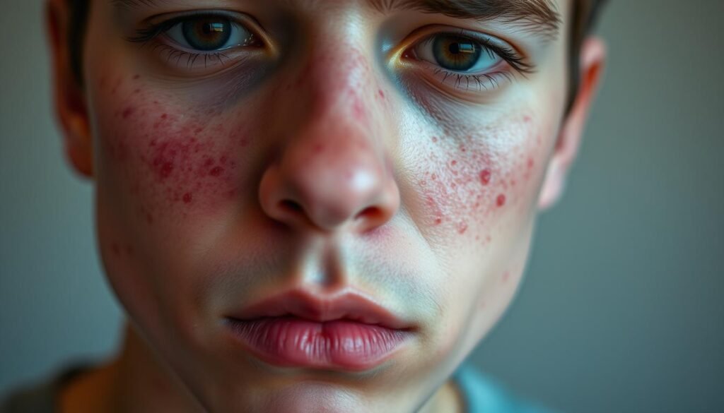 stress-induced cheek acne