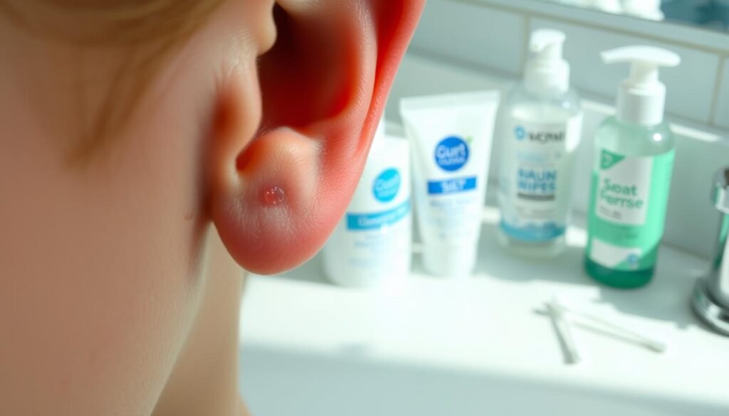 treating ear pimples