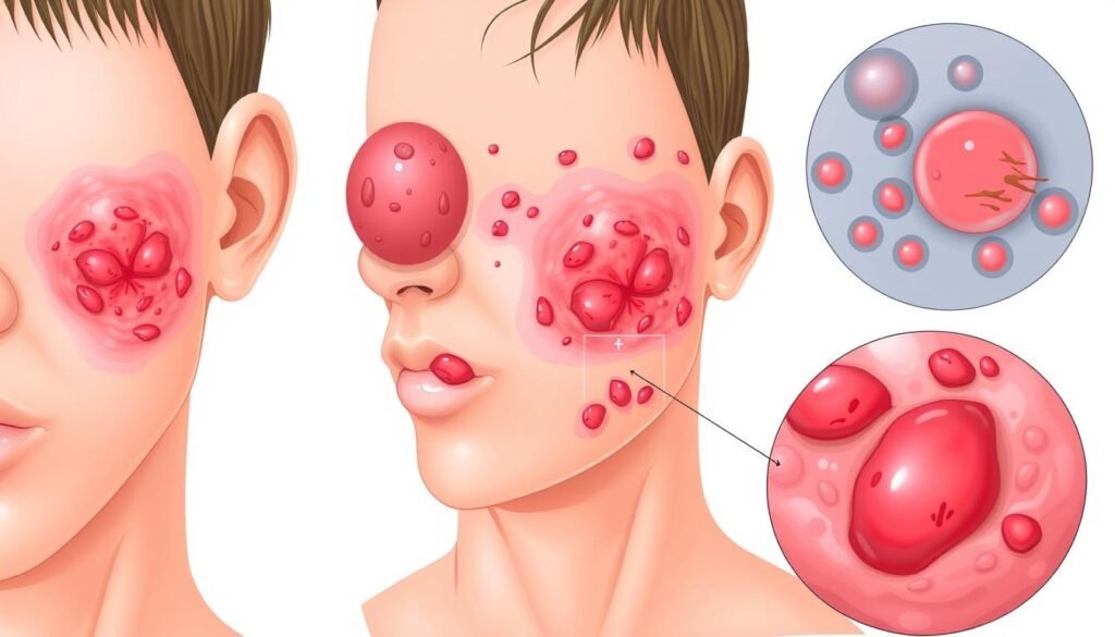 Symptoms of Acne and Infected Pimples